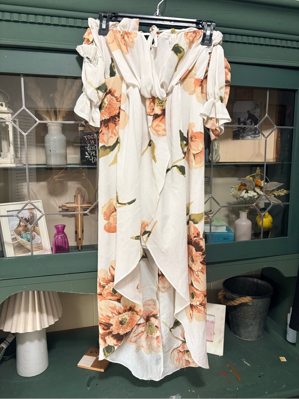 Floral Off-Shoulder Maxi Dress by